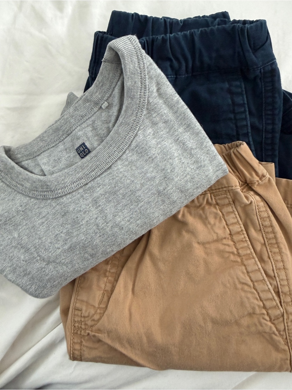 Uniqlo kids shorts and crewneck tee set